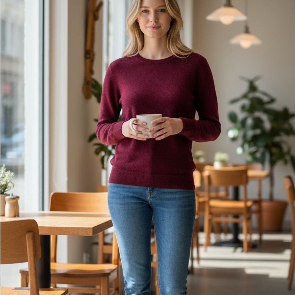 Sandro V-Back Wool Blend Sweater 1 (S)‎